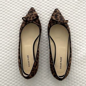 Sarah Flint Natalie Flats in Chocolate Leopard Haircalf Size 36.5